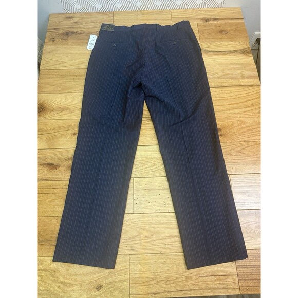 Brooks Brothers 346 Fitzgerald Fit Pants Men Size 35x31 Wool Blend Blue New - Picture 7 of 9